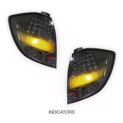 Honda Jazz GE (2008 - 2011) Smoked Black LED Tail Lights LH + RH