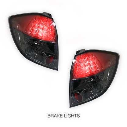 Honda Jazz GE (2008 - 2011) Smoked Black LED Tail Lights LH + RH