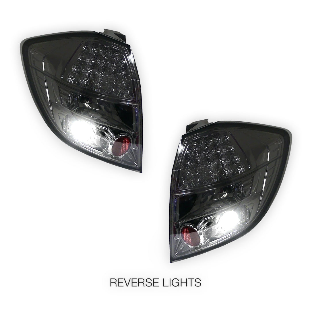 Honda Jazz GE (2008 - 2011) Smoked Black LED Tail Lights LH + RH