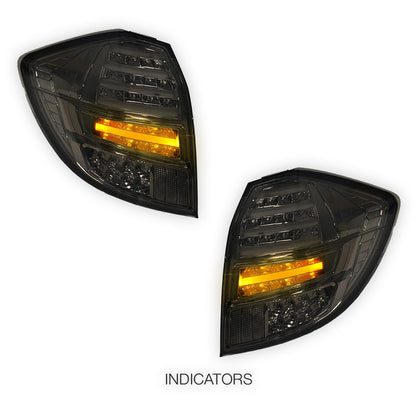 Honda Jazz GE (2011 - 2013) Smoked Black FULL LED Tail Lights LH + RH