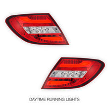 Mercedes-Benz C-Class W204 (2007 - 2010) Sequential Clear Red Full LED Tail Lights LH + RH