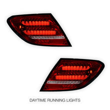 Mercedes-Benz C-Class W204 (2007 - 2011) Sequential Smoked Full LED Tail Lights LH + RH