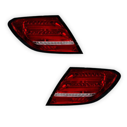 Mercedes-Benz C-Class W204 (2007 - 2011) Sequential Smoked Full LED Tail Lights LH + RH
