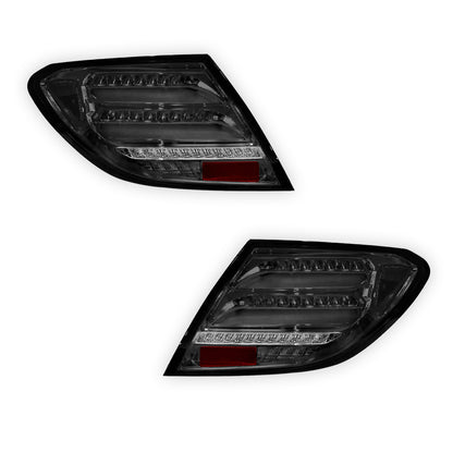 Mercedes-Benz C-Class W204 (2007 - 2011) Sequential Smoked Full LED Tail Lights LH + RH