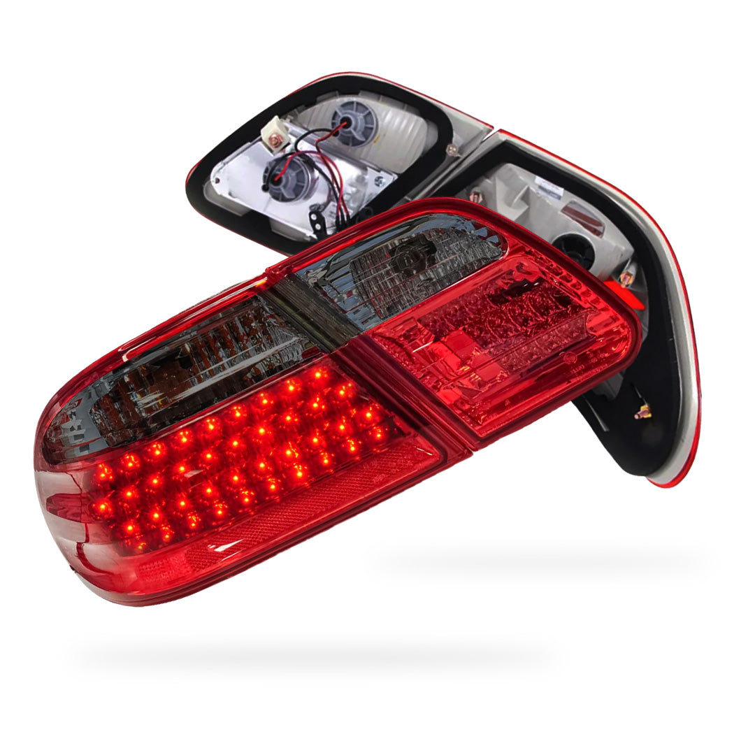 Mercedes-Benz E-Class W210 (1995 - 2002) Smoked Red LED Tail Lights LH + RH
