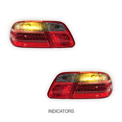 Mercedes-Benz E-Class W210 (1995 - 2002) Smoked Red LED Tail Lights LH + RH