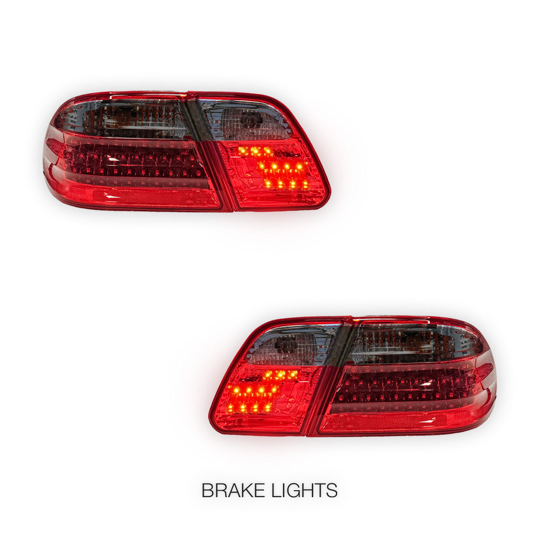 Mercedes-Benz E-Class W210 (1995 - 2002) Smoked Red LED Tail Lights LH + RH