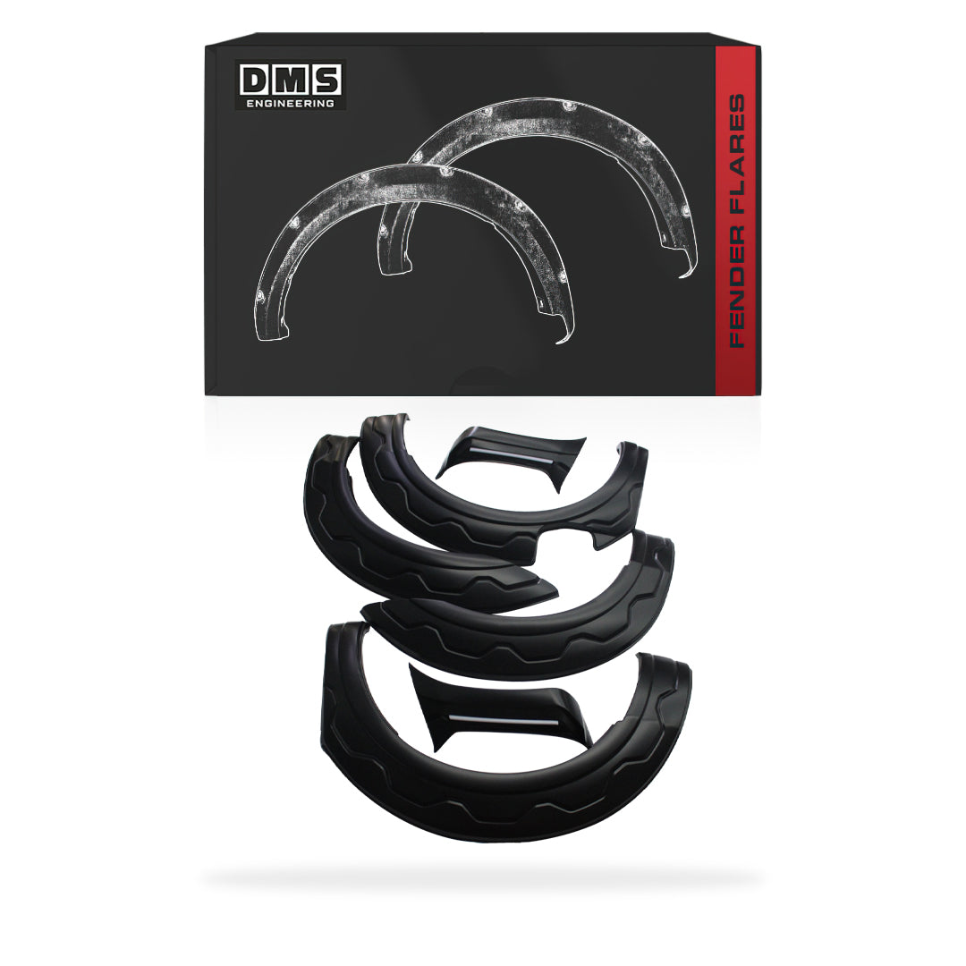 Ford Ranger PX2 MK2 (2015 - 2018) LED Tough Pulley Style Black Guard Flares