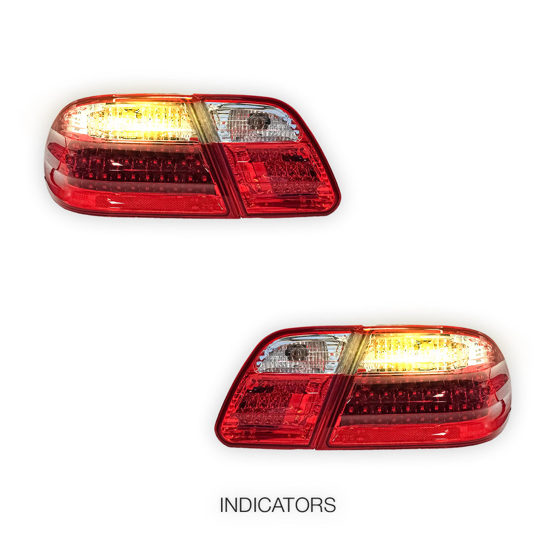 Mercedes-Benz E-Class W210 (1995 - 2002) Smoked Red LED Tail Lights LH + RH