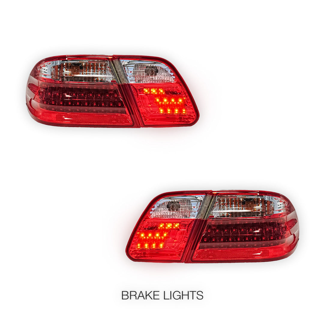 Mercedes-Benz E-Class W210 (1995 - 2002) Smoked Red LED Tail Lights LH + RH