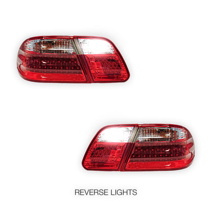 Mercedes-Benz E-Class W210 (1995 - 2002) Smoked Red LED Tail Lights LH + RH