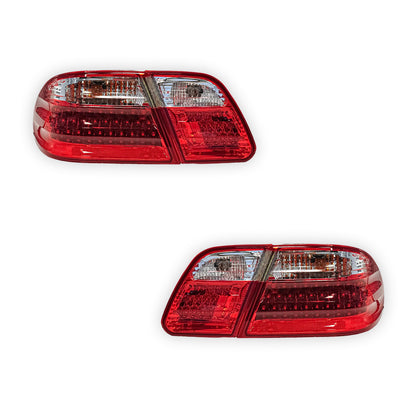 Mercedes-Benz E-Class W210 (1995 - 2002) Smoked Red LED Tail Lights LH + RH