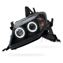 Toyota HiLux SR5 (2005 - 2010) Dual CCFL Halo Rings & LED Park Lights Clear Headlights LH + RH