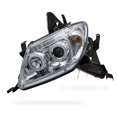 Toyota HiLux SR5 (2005 - 2010) Dual CCFL Halo Rings & LED Park Lights Clear Headlights LH + RH