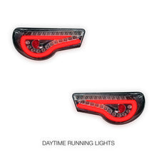 Subaru BRZ 1st Gen (2012 - 2021)  Smoked Full LED 3D Stripe Bar Tail Lights LH + RH
