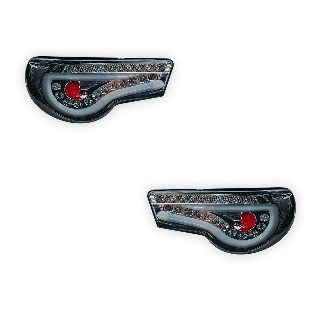 Subaru BRZ 1st Gen (2012 - 2021)  Smoked Full LED 3D Stripe Bar Tail Lights LH + RH