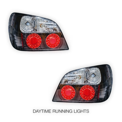 Subaru Impreza GD (2001 - 2003) JDM Black Altezza LED Tail Lights LH + RH