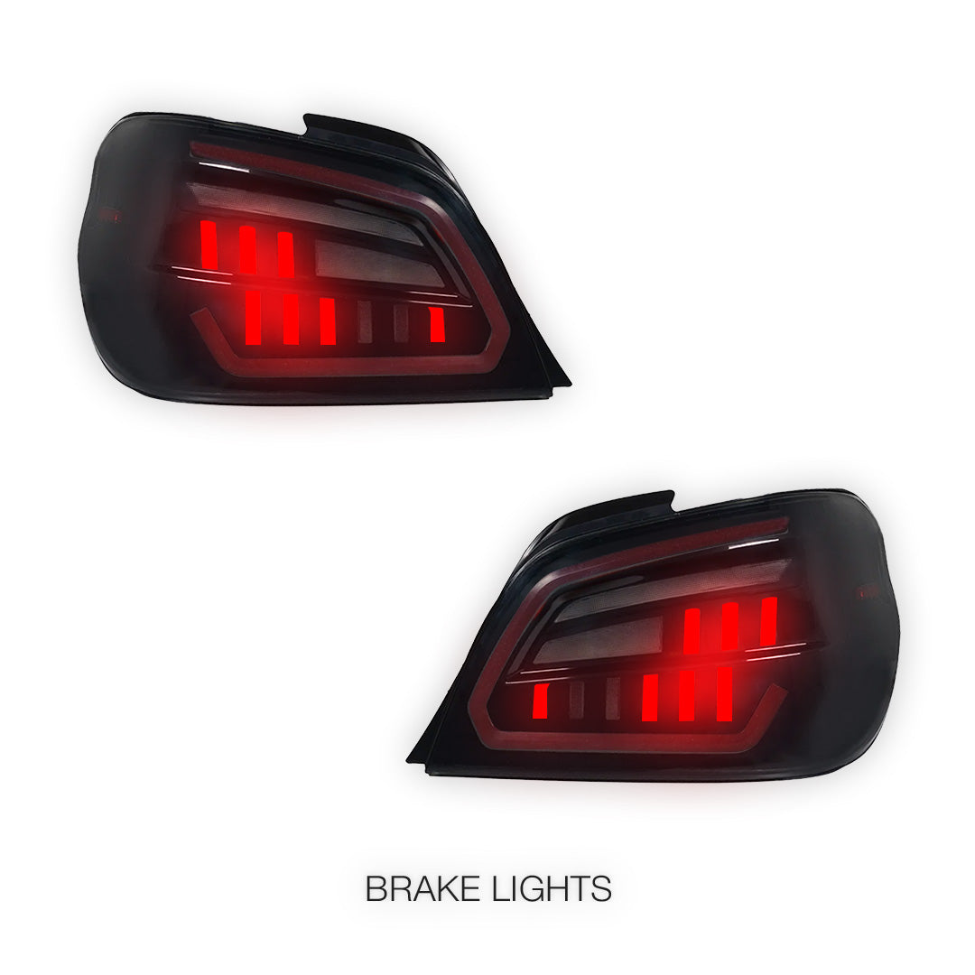 Subaru Impreza GD (2001 - 2007) Smoked Full LED with 3D Red Stripe Tail Lights LH + RH