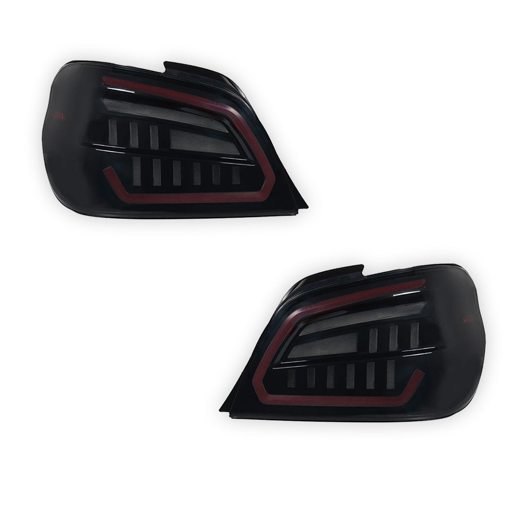 Subaru WRX GD (2001 - 2007) Smoked Full LED with 3D Red Stripe Tail Lights LH + RH