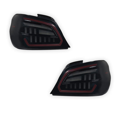 Subaru WRX GD (2001 - 2007) Smoked Full LED with 3D Red Stripe Tail Lights LH + RH
