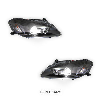 Honda S2000 AP2 (2004 - 2009) Black Angel Eyes Projector Headlights LH + RH