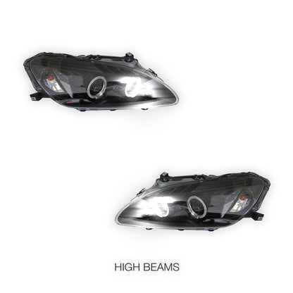 Honda S2000 AP2 (2004 - 2009) Black Angel Eyes Projector Headlights LH + RH