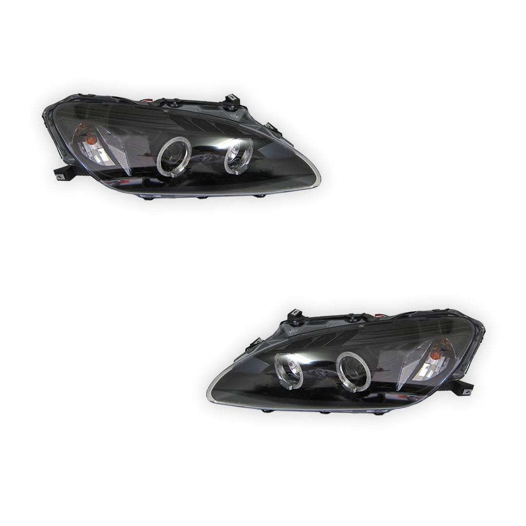 Honda S2000 AP2 (2004 - 2009) Black Angel Eyes Projector Headlights LH + RH
