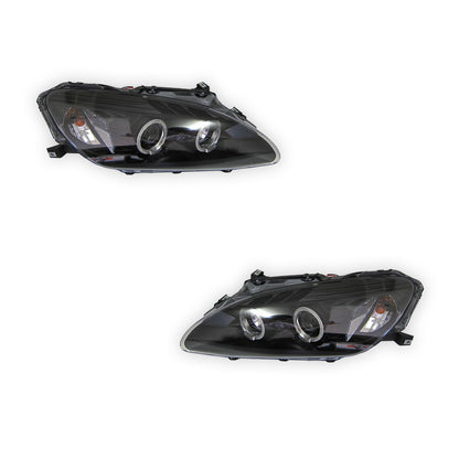 Honda S2000 AP2 (2004 - 2009) Black Angel Eyes Projector Headlights LH + RH