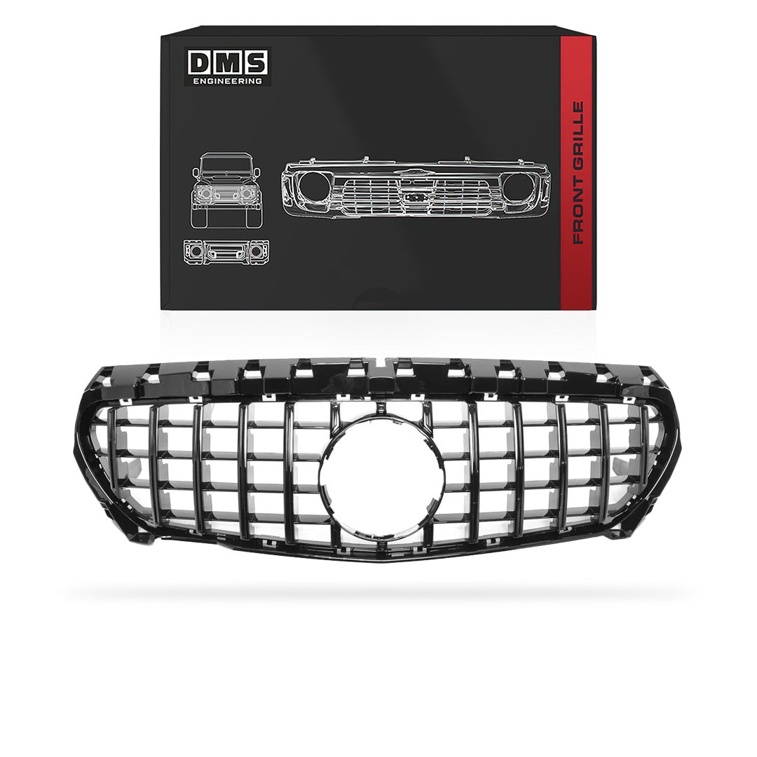 Mercedes-Benz CLA-Class C117 / X117 (2013 - 2019) Gloss / Chrome Black Panamericana Front Bumper Bar Grille