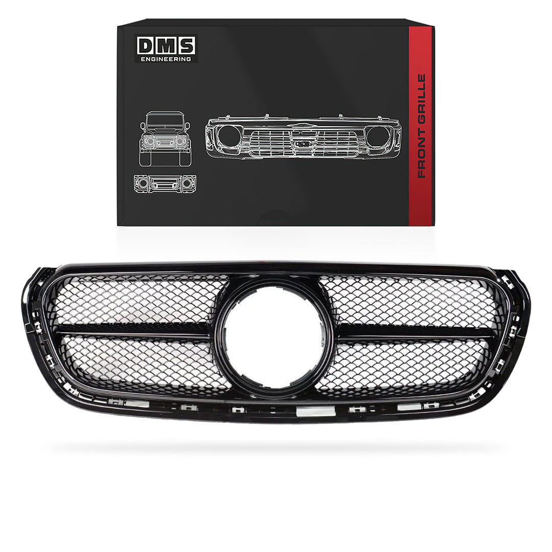 Mercedes-Benz X-Class W470 (2017 - 2022) Gloss Black AMG Style Front Bumper Bar Grille