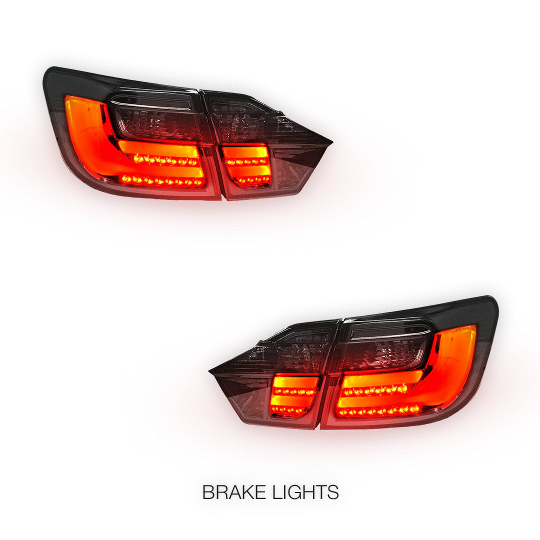 Toyota Aurion XV50 (2012 - 2017) Smoked Black Full LED Tail Lights LH + RH