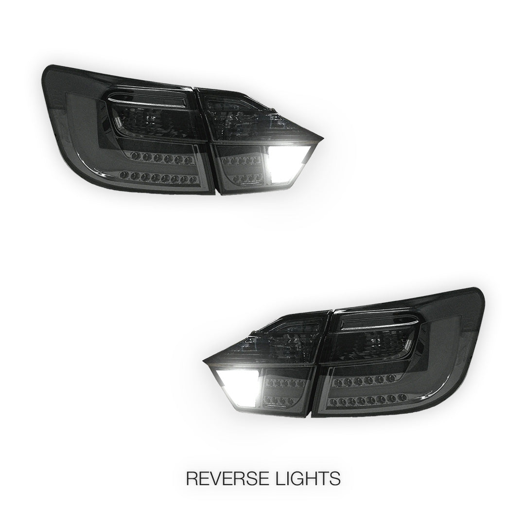 Toyota Aurion XV50 (2012 - 2017) Smoked Black Full LED Tail Lights LH + RH