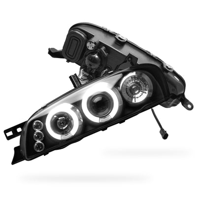 Subaru Impreza WRX GC8 / GF8 (1992 - 2000) Black Angel Eyes Projector Headlights LH + RH