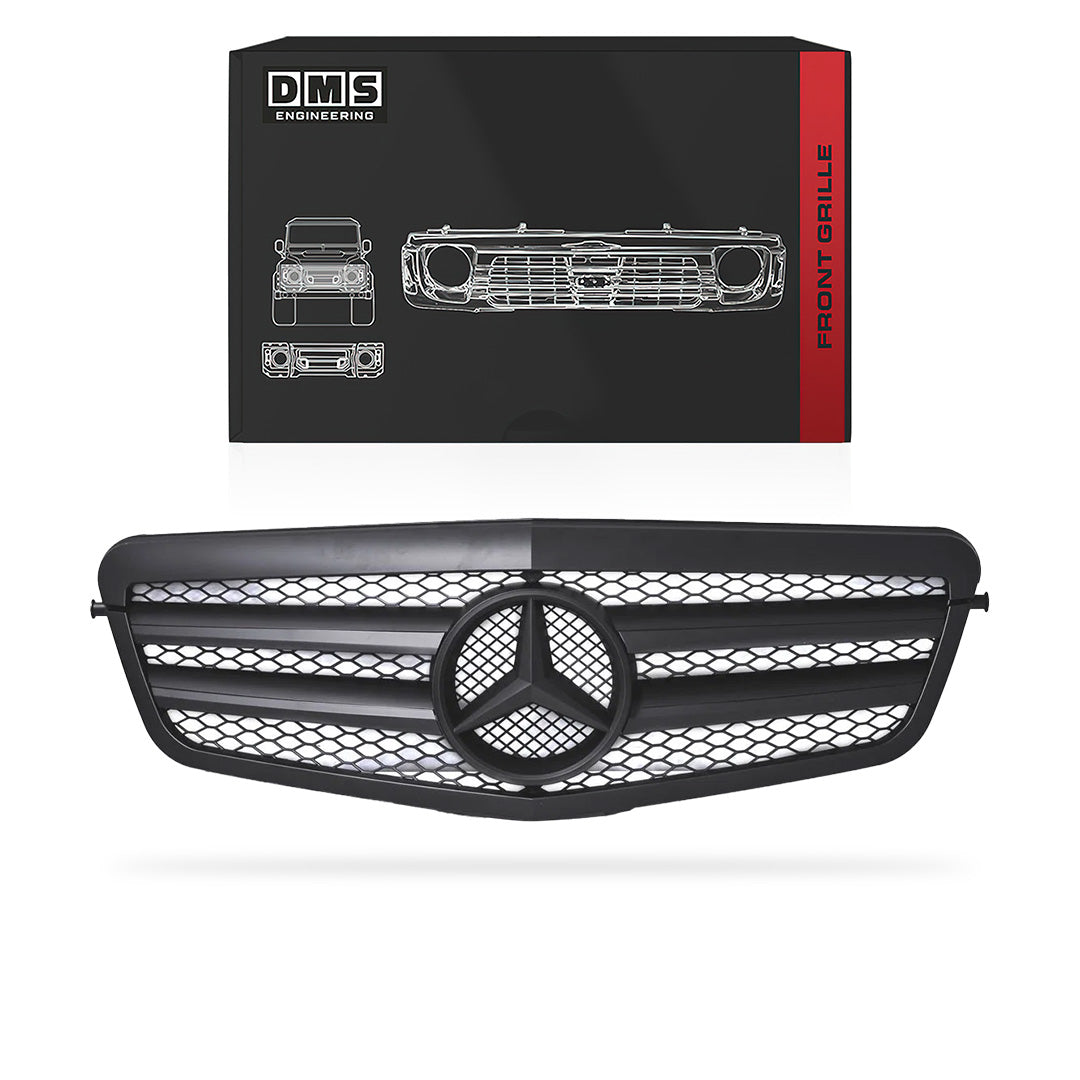 Mercedes-Benz E-Class W212 (2009 - 2013) Matte Black / Chrome Black AMG Style Grille