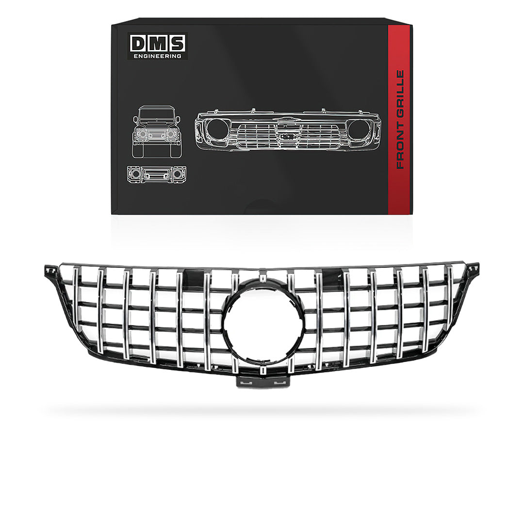 Mercedes-Benz M-Class W166 (2012 - 2015) Gloss Black AMG Panamericana Style Front Bumper Bar Grille
