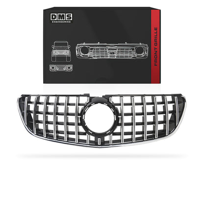 Mercedes-Benz V-Class W447 (2015 - 2020) Gloss Black / Chrome Black AMG Panamericana Style Grille
