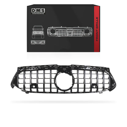 Mercedes-Benz A-Class W177 / V177 (2023 - 2025) Gloss Black / Chrome Black A45 Style Front Bumper Bar Grille