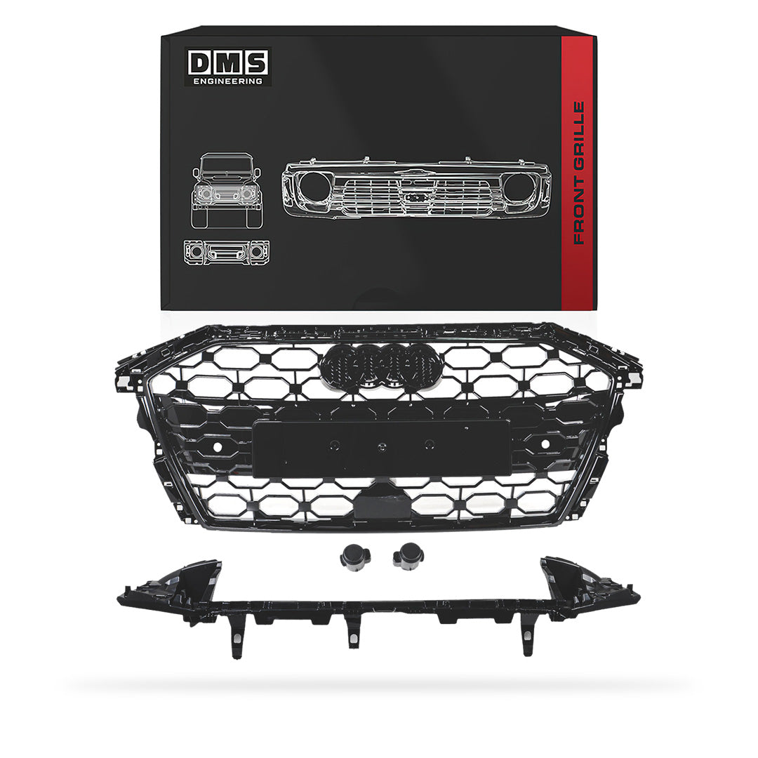 Audi A3 GY (2021 - 2024) Gloss Black Honeycomb RS3 Style Front Bumper Grille