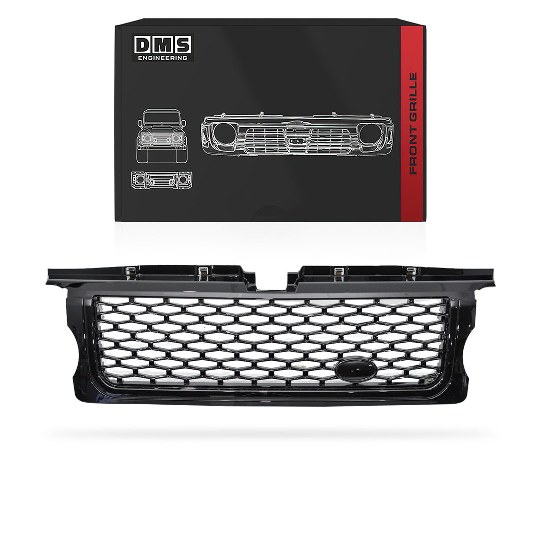 Land Rover Range Rover Sport L320 (2005 - 2009) Gloss Black Autobiography Style Front Bumper Bar Grille