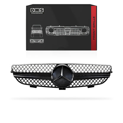 Mercedes-Benz CLK-Class W209 / C209 (2002 - 2009) Chrome Black / Gloss Black SLS AMG Style Front Grille