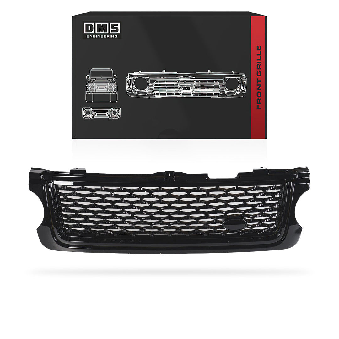 Land Rover Range Rover Vogue L322 (2010 - 2013) Gloss Black Autobiography Style Front Bumper bar Grille