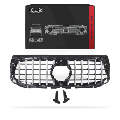 Mercedes-Benz GLB-Class X247 (2023 - 2026) Gloss Black / Chrome Black GLB35 Panamericana Style Front Grille