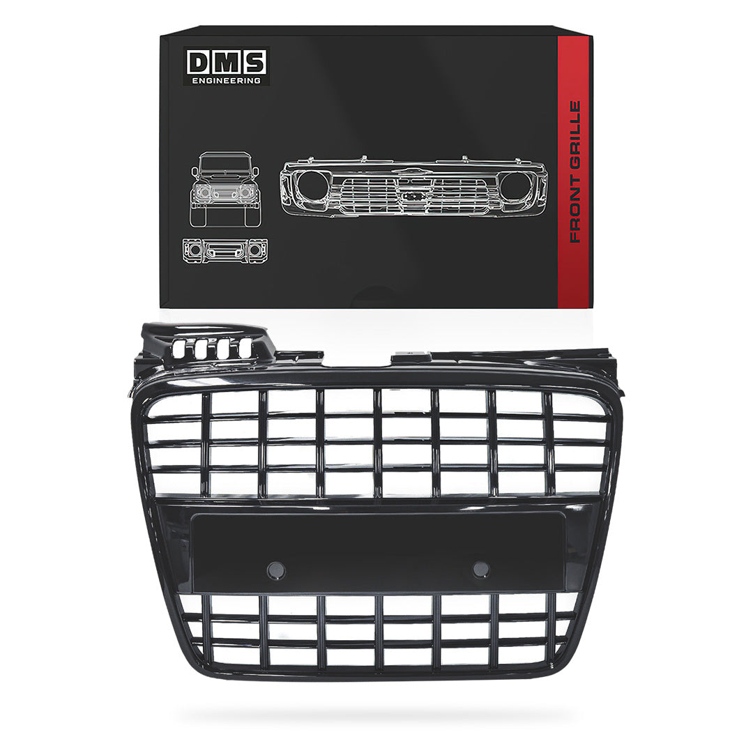 Audi A4 B7 (2005 - 2008) Gloss Black Front Bumper Bar Grille