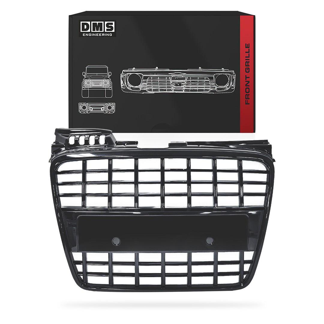 Audi S4 B7 (2005 - 2008) Gloss Black Front Bumper Bar Grille