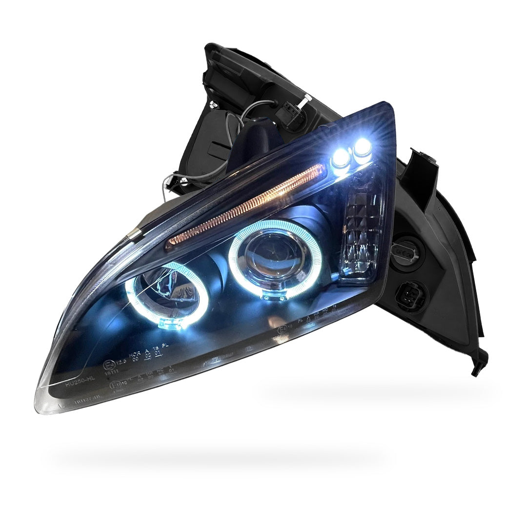 Ford Focus MK2 Hatchback (2004- 2007) Dual Halo LED Projector Headlights LH + RH