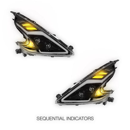 Nissan 370Z Z34 (2008 - 2021) COPLUS LED Projector with Sequential Indicators Headlights LH + RH