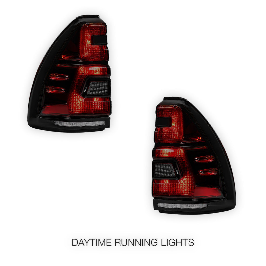 Toyota LandCruiser Prado 120 Series (2003 - 2009) FaceLift Style Full LED Tail lights LH + RH