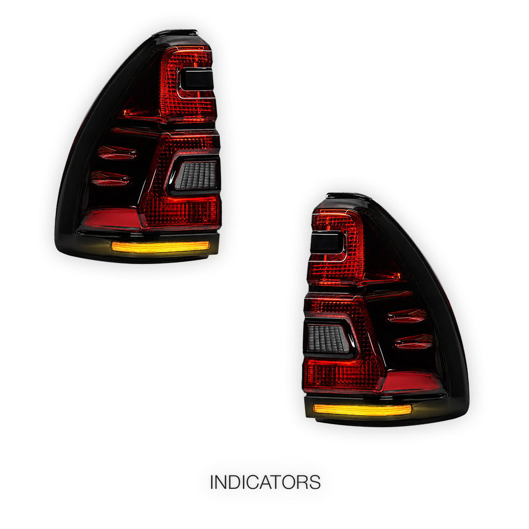 Toyota LandCruiser Prado 120 Series (2003 - 2009) FaceLift Style Full LED Tail lights LH + RH
