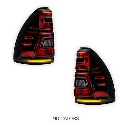 Toyota LandCruiser Prado 120 Series (2003 - 2009) FaceLift Style Full LED Tail lights LH + RH