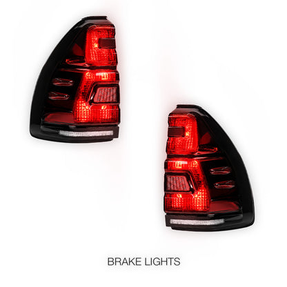 Toyota LandCruiser Prado 120 Series (2003 - 2009) FaceLift Style Full LED Tail lights LH + RH